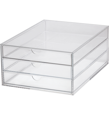 Schubladenbox 1950405 A4 3Schübe Acryl tr