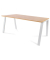 Schreibtisch Blanca, 72cm (H), 160x80cm (BxT), rechteckig, eiche / weiß