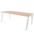 Schreibtisch Blanca, 72cm (H), 200x100cm (BxT), rechteckig, eiche / weiß