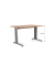 Schreibtisch Metal, manuell höhenverstellbar, 72-82cm (H), 140x80cm (BxT), rechteckig, eiche / grau
