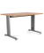 Schreibtisch Metal, 72cm (H), 140x80cm (BxT), rechteckig, eiche / grau