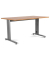 Schreibtisch Metal, 72cm (H), 160x80cm (BxT), rechteckig, eiche / grau