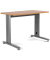 Schreibtisch Metal, manuell höhenverstellbar, 72-82cm (H), 120x60cm (BxT), rechteckig, eiche / grau