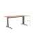 Schreibtisch Metal, manuell höhenverstellbar, 72-82cm (H), 180x80cm (BxT), rechteckig, eiche / grau