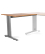METAL Anstell- METAL Schreibtisch eichegrau rechteckig, T-Fuß-Gestell grau 100,0 x 60,0 cm