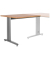 METAL Anstell- METAL Schreibtisch eichegrau rechteckig, T-Fuß-Gestell grau 100,0 x 60,0 cm