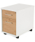 Mobiler Rollcontainer weißeiche 2 Auszüge 40,0 x 60,0 x 58,0 cm