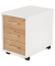 Mobiler Rollcontainer weißeiche 3 Auszüge 40,0 x 60,0 x 58,0 cm