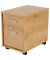 Mobiler Rollcontainer eiche 2 Auszüge 40,0 x 60,0 x 58,0 cm