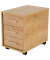 Mobiler Rollcontainer eiche 3 Auszüge 40,0 x 60,0 x 58,0 cm