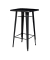 Stehtisch hoher URBAN Outdoor 108cm (H), quadratisch, schwarz / schwarz