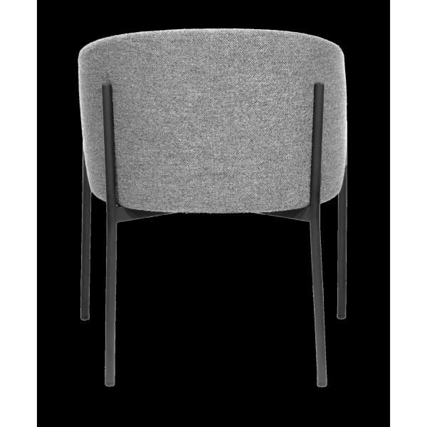 3660141963342 - Sessel meet® by Paperflow MILO gepolstert B 470 x T 450 x H 450 mm Stoff und Stahl grau mattschwarz