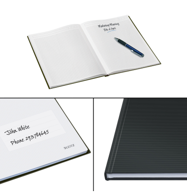 Notizbuch 46670030, Solid, blau, A5, liniert, 80g, 80 Blatt
