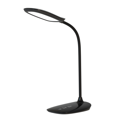 LED-Schreibtischlampe Leon, schwarz, mit Standfuß, dimmbar