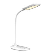 LED-Schreibtischlampe Leon, weiß, mit Standfuß, dimmbar