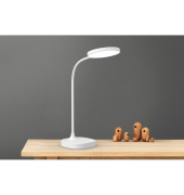 LED-Schreibtischlampe Bob, weiß, mit Standfuß, dimmbar