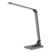 LED-Schreibtischlampe Joa, metallgrau, mit Standfuß, dimmbar