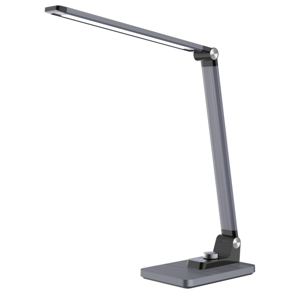 3660141963649 - meet powered by Paperflow JOA LED-Tischleuchte Metallgrau 400 lm (500 Lux) Qi-Ladepad 10W CCT-Modus