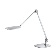 LED-Schreibtischlampe Jim, silber, mit Standfuß, dimmbar