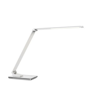 LED-Schreibtischlampe Olga, weiß, mit Standfuß, dimmbar