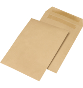 Versandtaschen 30005510, B4, mit gummierter Klappe, 110g, braun