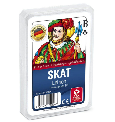 Spielkarten 22570006 Skat Leinen französisches Blatt Kunststoffetui