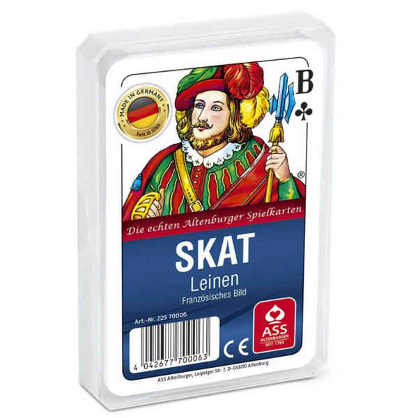 4042677700063 - Spielkarten 22570006 Skat Leinen französisches Blatt Kunststoffetui 4042677700063 ASS 4042677700063 - Spielkarten 22570006 Skat Leinen französisches Blatt Kunststoffetui 4042677700063 ASS