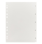 Kunststoffregister 192, 1-5 blanko, wei&szlig;