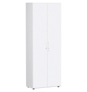 Aktenschrank Flex S-386128-WW, Holz abschließbar, 2 OH, 80 x 216 x 42 cm, weiß