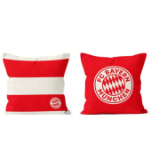 Kissen 40x40cm Logo Stripes rotweiß