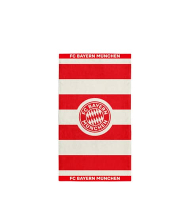 Handtuch Logo Stripes rotweiß