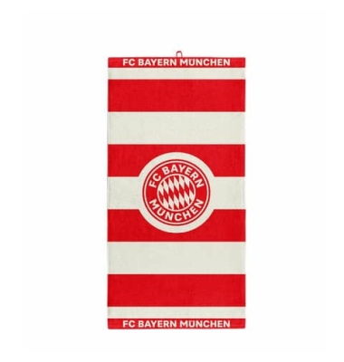 Duschtuch Logo Stripes rotweiß