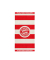 Strandtuch Logo Stripes rotweiß