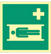 Hinweisschild Krankentrage nach ISO7010