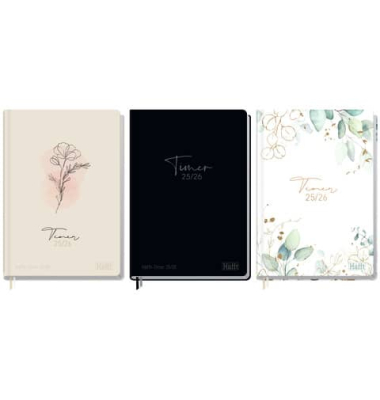 Buchkalender 9746-5, sortiert, 1 Woche / 2 Seiten, 15,2x21,9cm (A5), 2026/2026