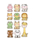 Sticker Glossy Tiere