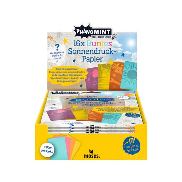 12 Stück Moses Sonnendruckpapier PhänoMINT bunt 4033477303653 Moses