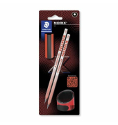 Bleistift Norix, 181 SBK2-2, Härte HB, silber,koralle