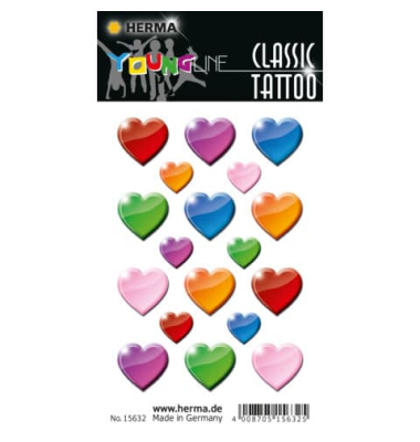 Tattoo Colour Herzen bunt