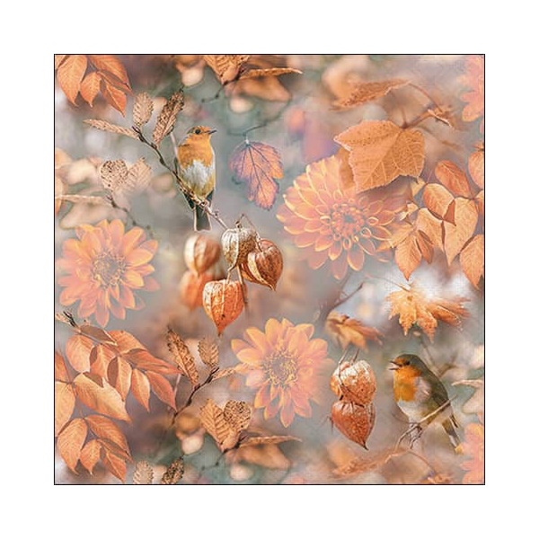 8712159157901 - Motivserviette 33x33cm oranger Herbst 8712159157901 Ambiente