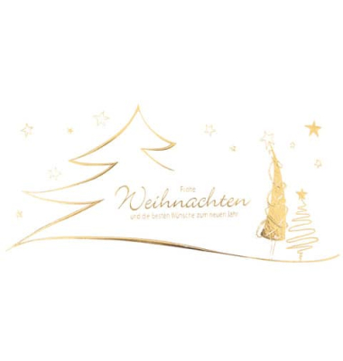 Weihnachtlicher Geldkuvert  wei&szlig;