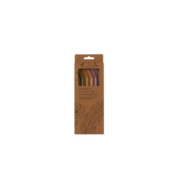 Alpedia Trinkhalm Glas 4ST farbig sortiert 9004546556954 Alpedia 4 Stück
