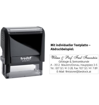 Stempel Printy schwarz Kissen schwarz