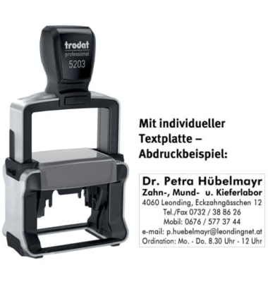 Selbstfärbestempel mit Platte