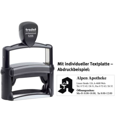 Selbstfärbestempel mit Platte