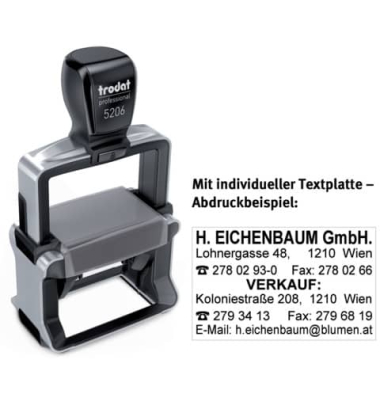 Selbstfärbestempel mit Platte