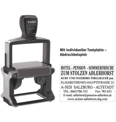 Selbstfärbestempel mit Platte