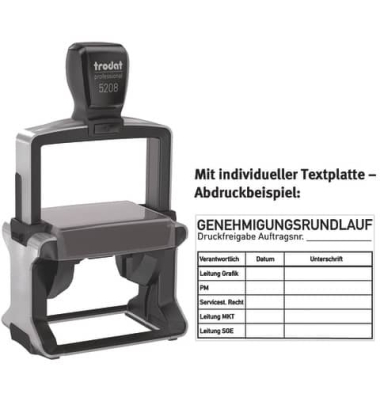 Selbstfärbestempel mit Platte
