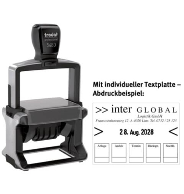 Selbstfärbestempel mit Platte