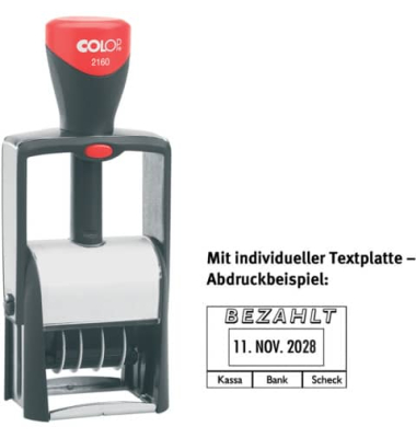 Selbstfärbestempel mit Platte